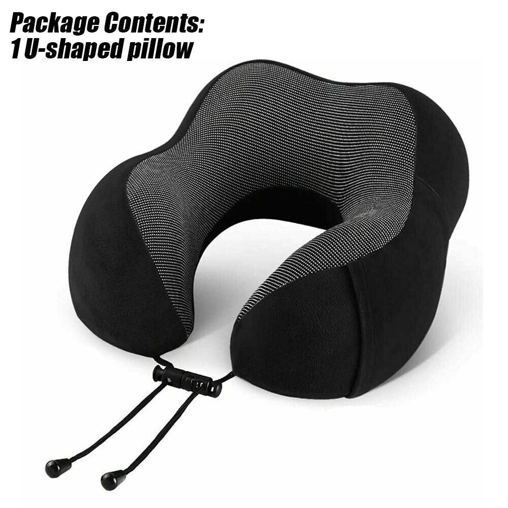 Memory Foam Travel Pillow – Ergonomic Neck Support for Airplane, Car & Train (UK Exclusive)