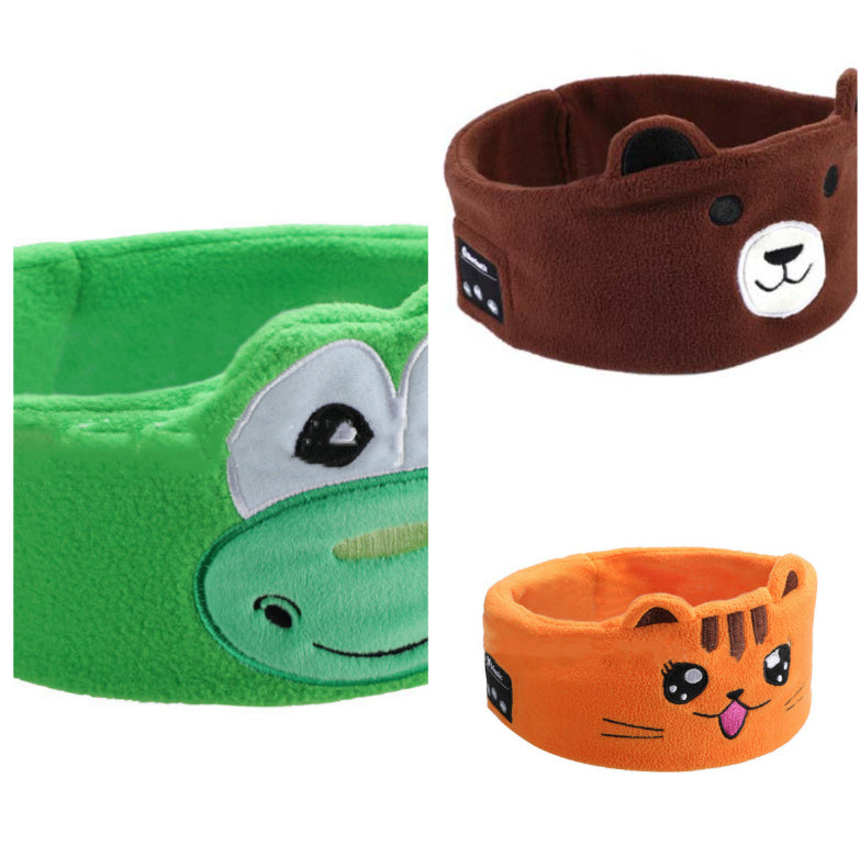 Bluetooth Headset Animal Headband Sleep Mask – Wireless Music & Eye Cover