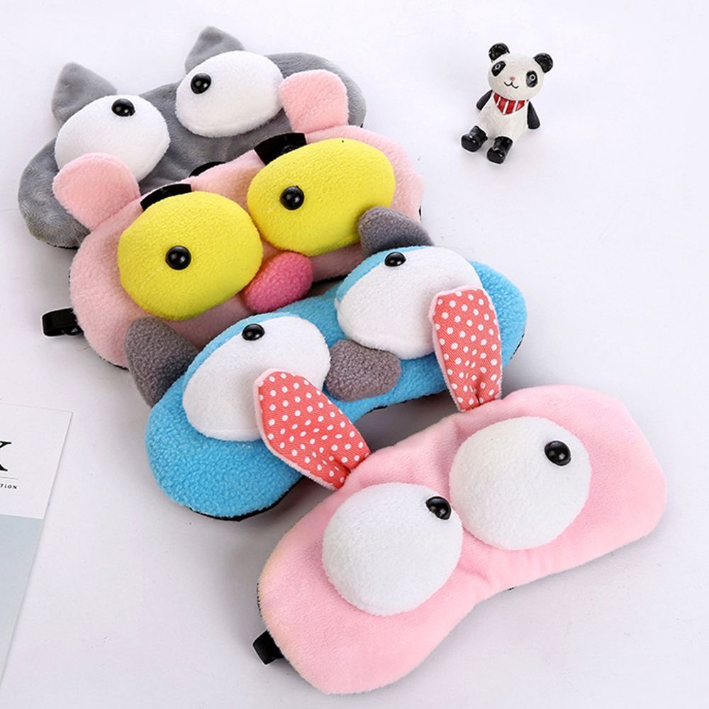 Cartoon Character Sleep Eye Mask – Soft Flannel Adjustable for Kids