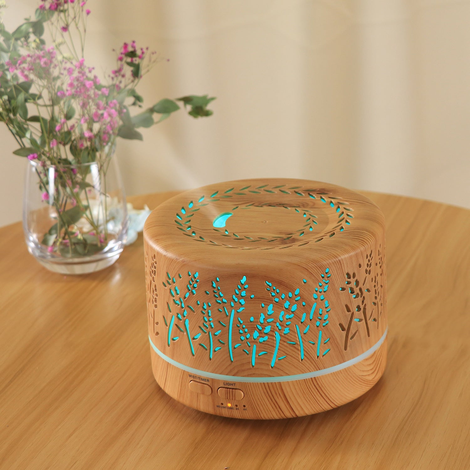 Mini Lavender Aroma Diffuser – 700ml Colorful Night Light Humidifier