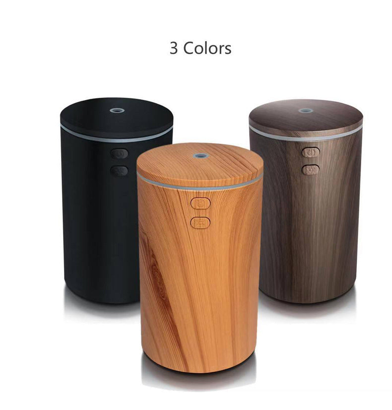 USB Wood Grain Car Aroma Diffuser – Mini Humidifier & Essential Oil Sprayer