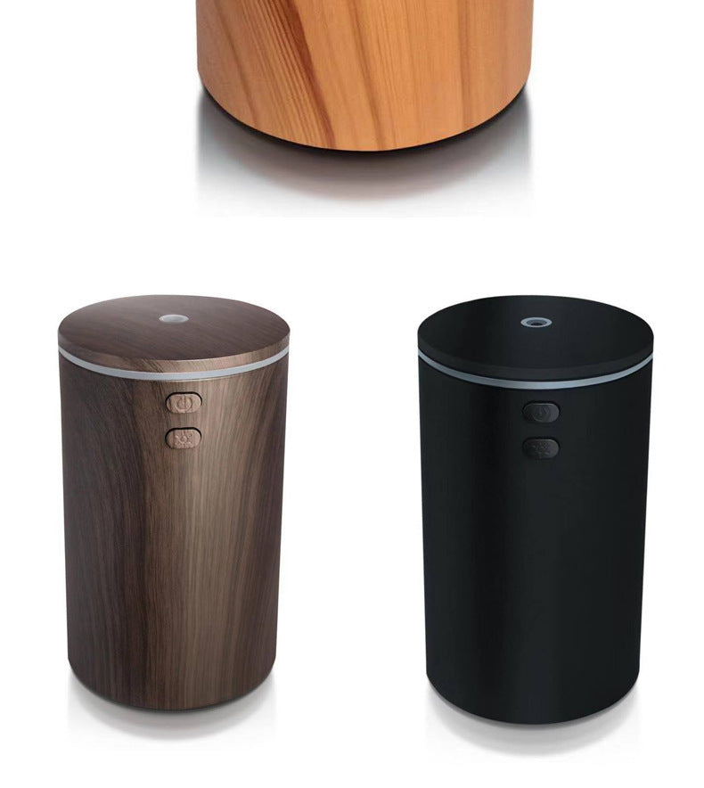 USB Wood Grain Car Aroma Diffuser – Mini Humidifier & Essential Oil Sprayer