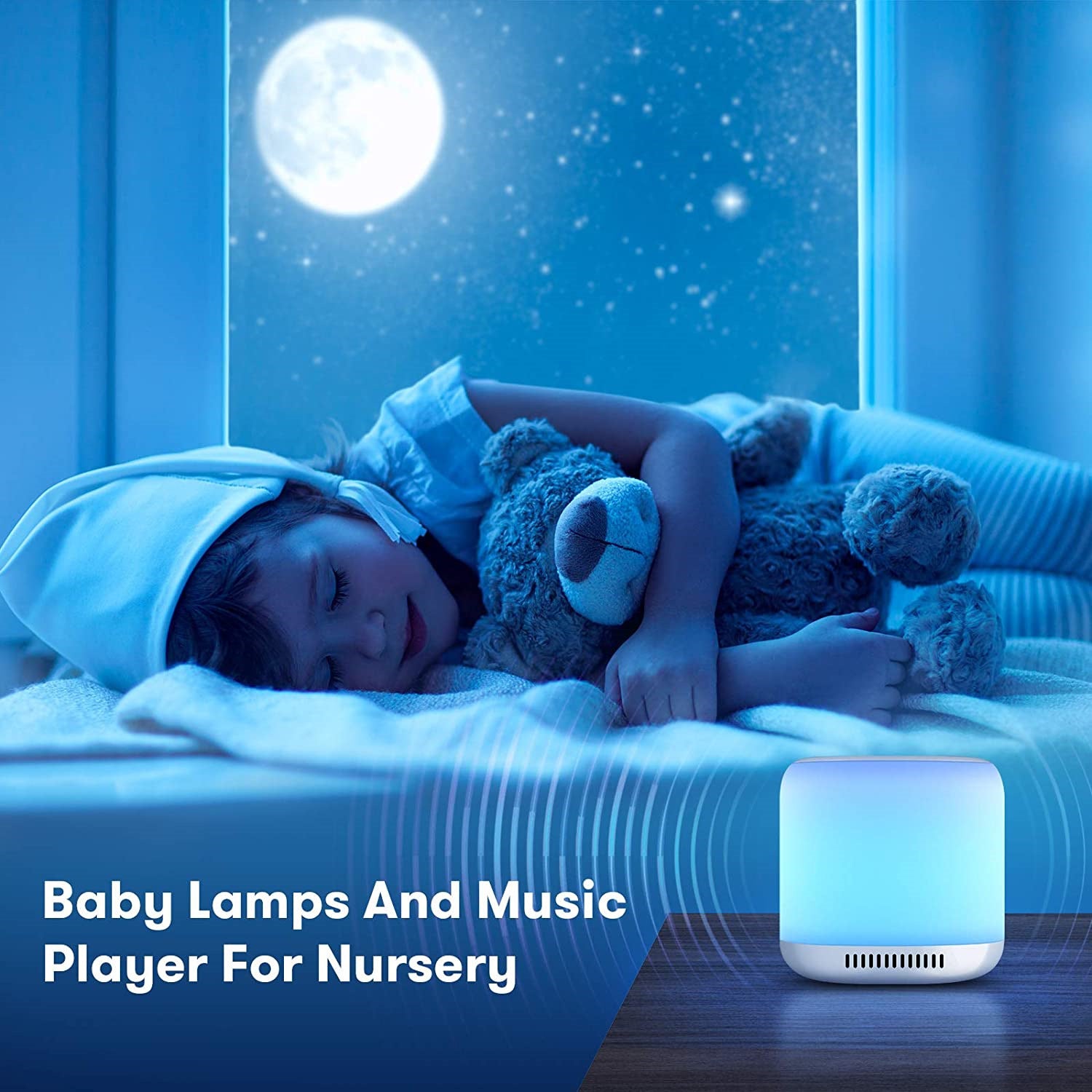 White Noise Sleep Aid Machine with Colorful Night Lights – Baby & Family Relaxation