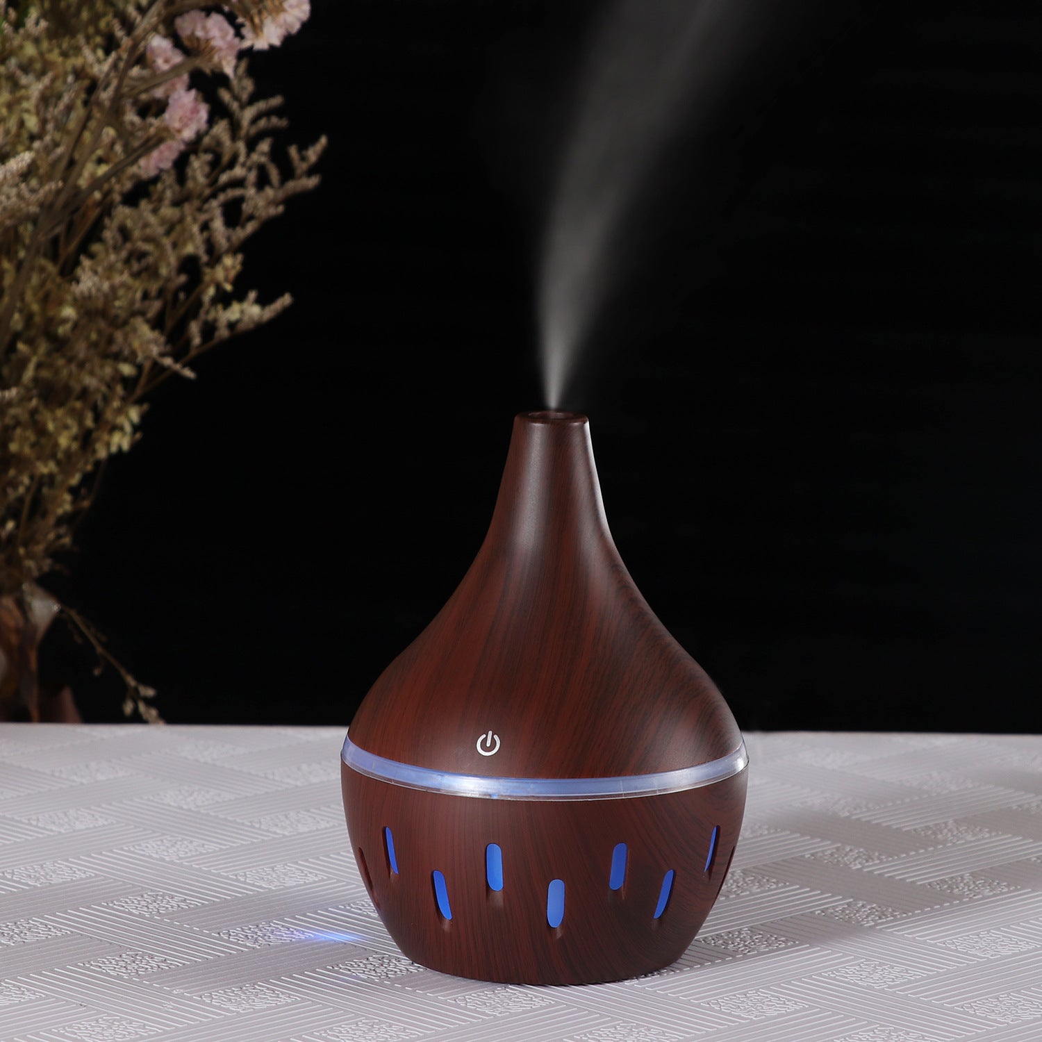 Mini Household Air Humidifier – USB Wood Grain Quiet Diffuser
