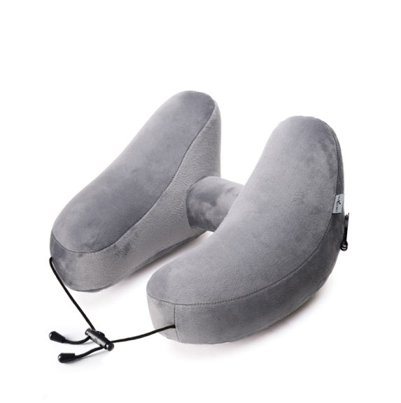 U-Shaped Travel Neck Pillow Set – Inflatable Cushion with Eye Mask & Earplugs (+ Optional Footrest Set)