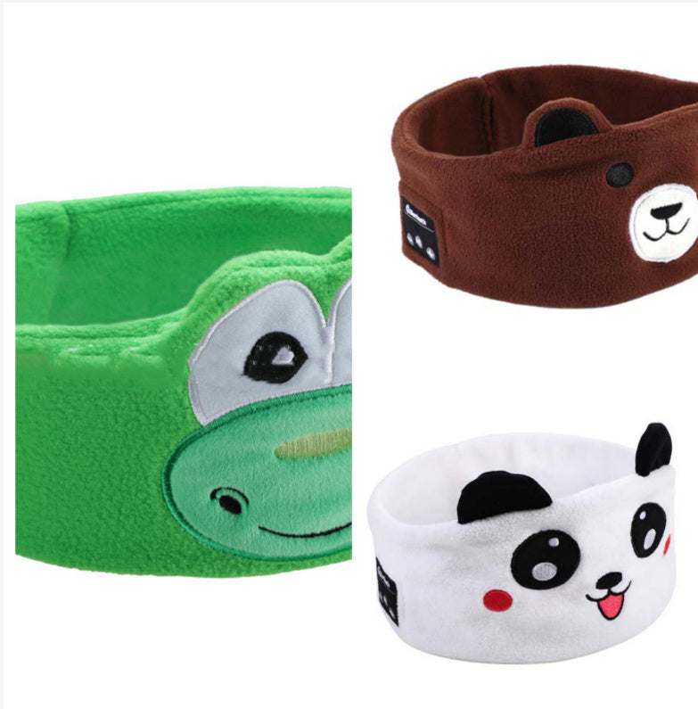 Bluetooth Headset Animal Headband Sleep Mask – Wireless Music & Eye Cover
