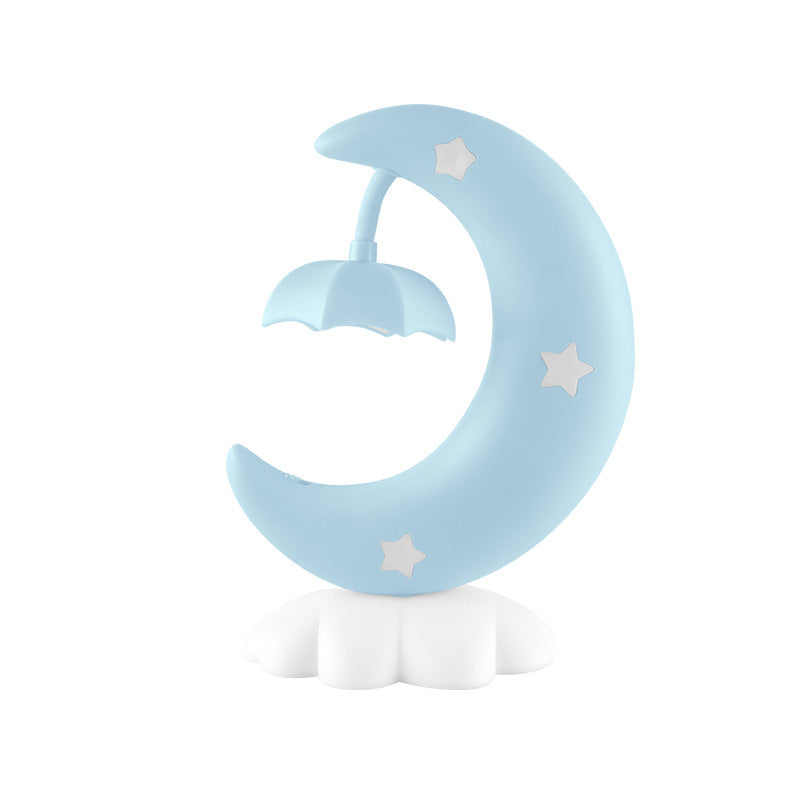Cartoon Moon Boat Sleep Lamp – Kids Bedside Night Light (Cute Design)