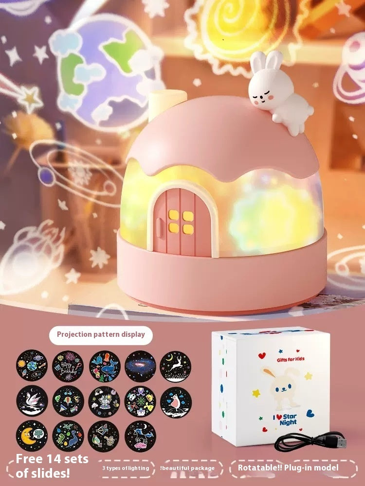 Children’s Star Light Projector – Music Box Night Lamp with 14 Patterns & Remote