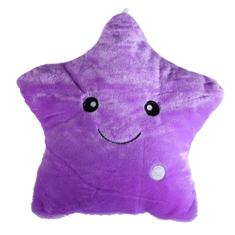 LED Star Plush Pillow – Colorful Light-Up Cushion for Kids & Gifts (34cm)