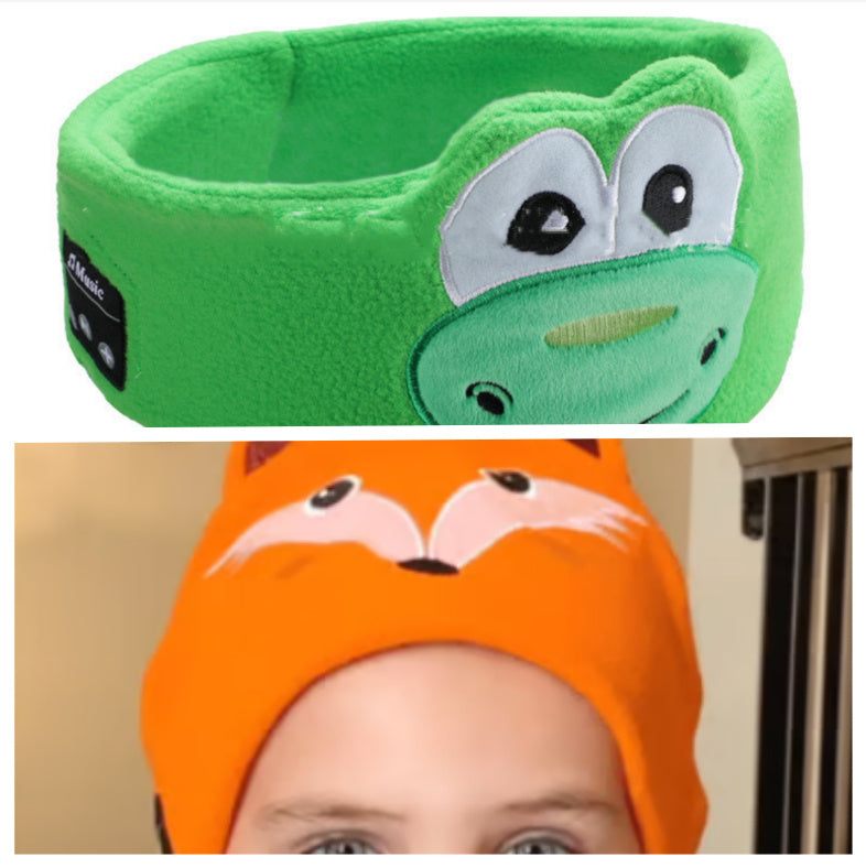 Bluetooth Headset Animal Headband Sleep Mask – Wireless Music & Eye Cover