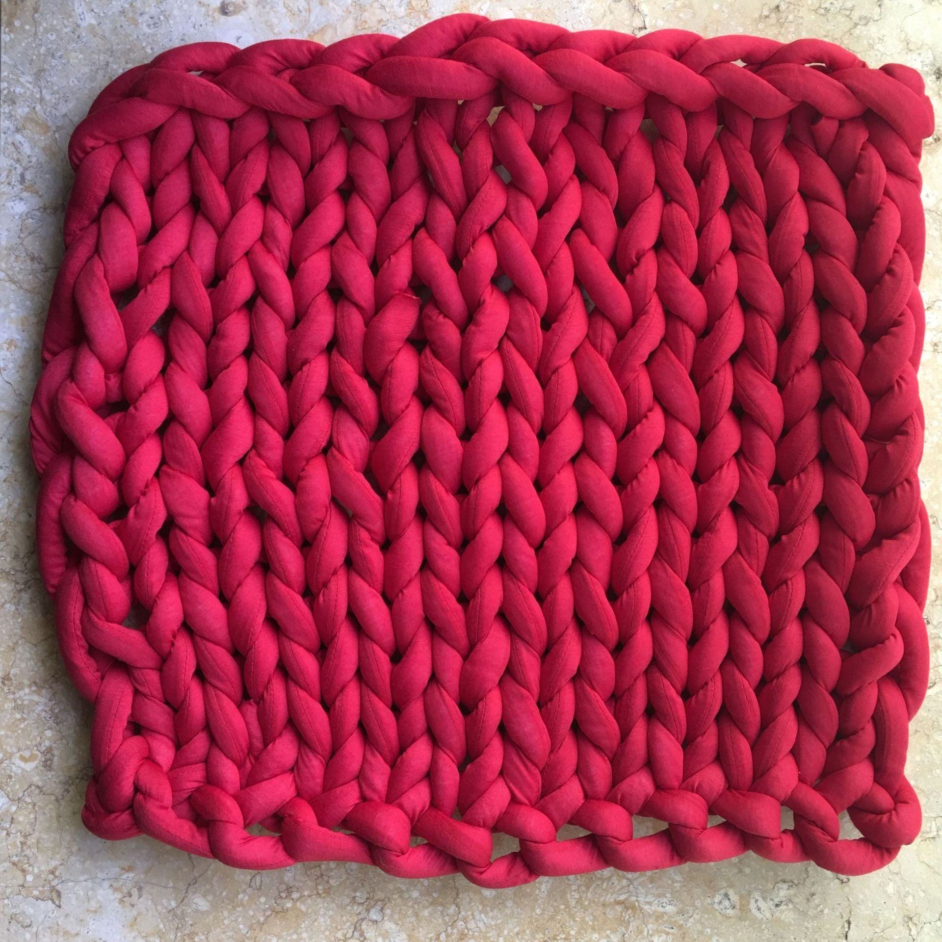 Hand-Woven Weighted Gravity Blanket – Chenille Chunky Knit for Stress Relief