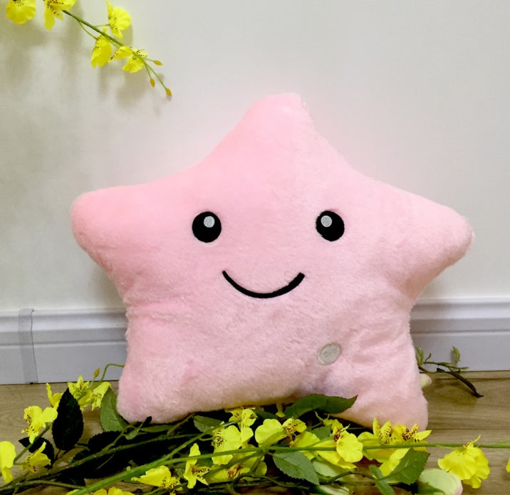 LED Star Plush Pillow – Colorful Light-Up Cushion for Kids & Gifts (34cm)