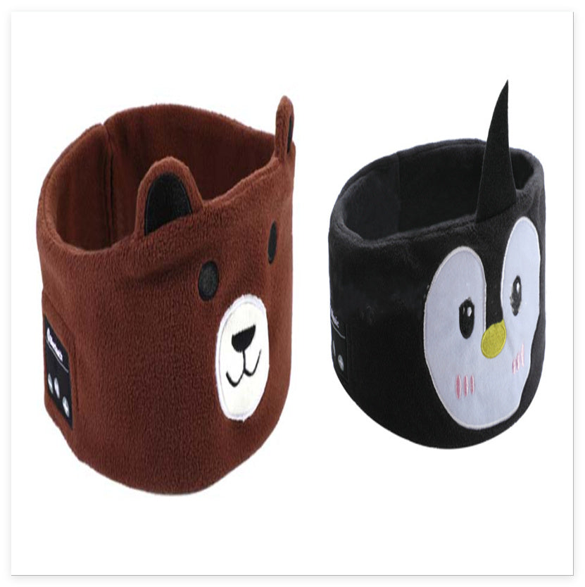 Bluetooth Headset Animal Headband Sleep Mask – Wireless Music & Eye Cover
