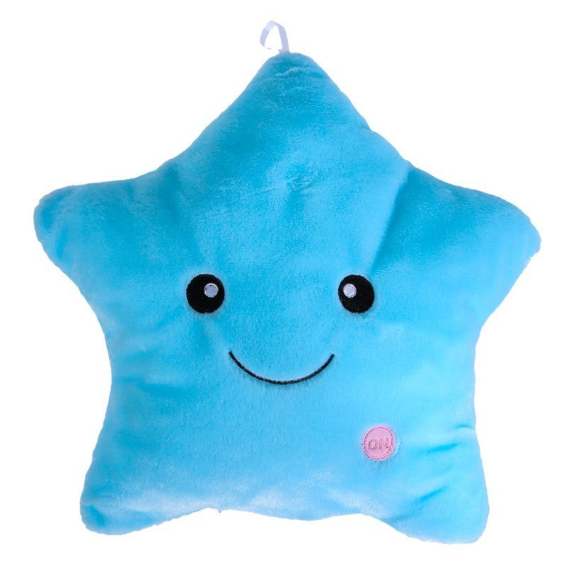 LED Star Plush Pillow – Colorful Light-Up Cushion for Kids & Gifts (34cm)