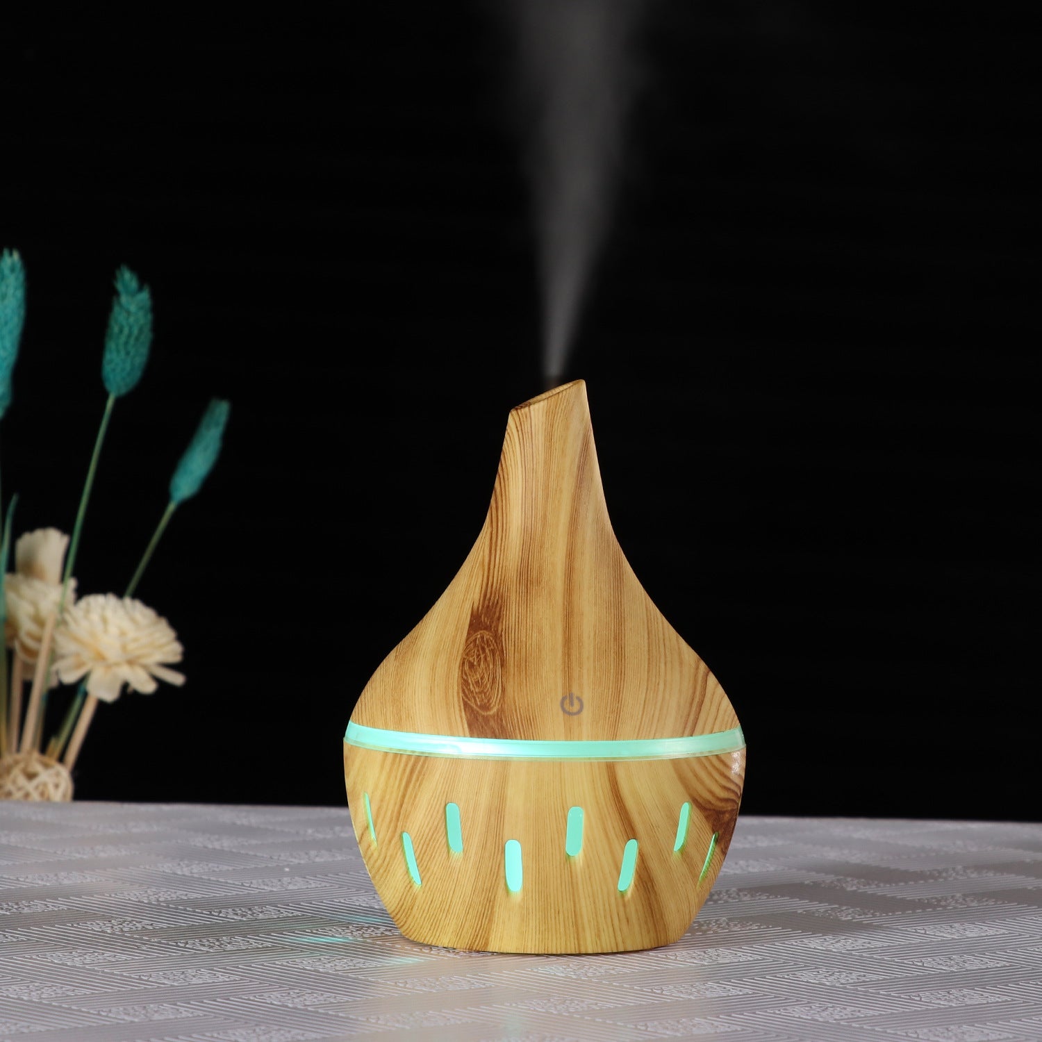 Mini Household Air Humidifier – USB Wood Grain Quiet Diffuser