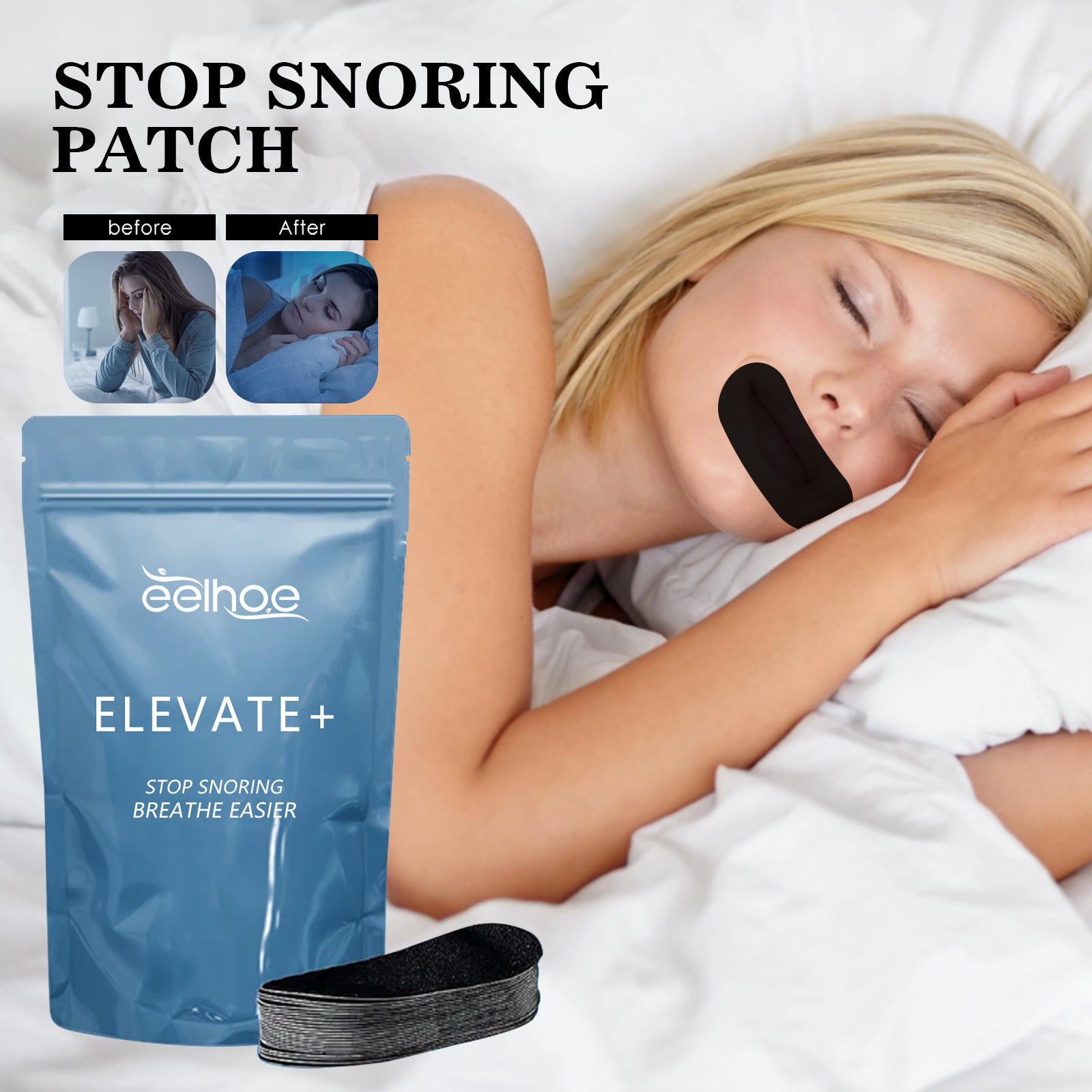 Breathing Patch – Anti-Snoring Sleep Aid with Lavender Extract