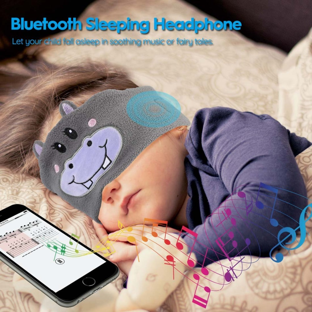 Bluetooth Headset Animal Headband Sleep Mask – Wireless Music & Eye Cover