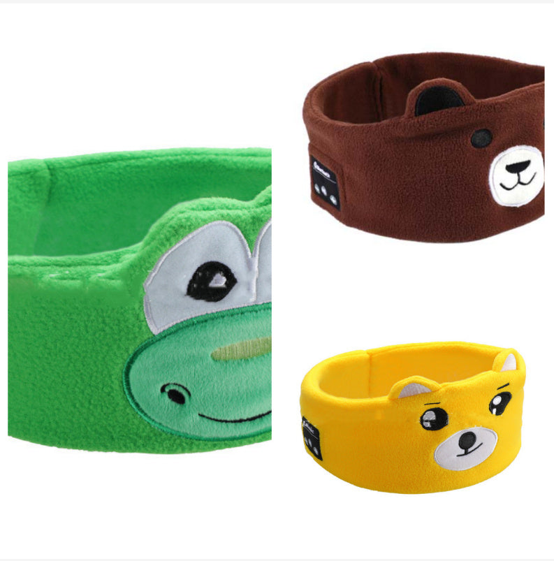 Bluetooth Headset Animal Headband Sleep Mask – Wireless Music & Eye Cover