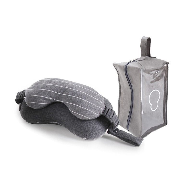 2-in-1 Travel Pillow & Eye Mask – Multi-Function Neck & Office Cushion