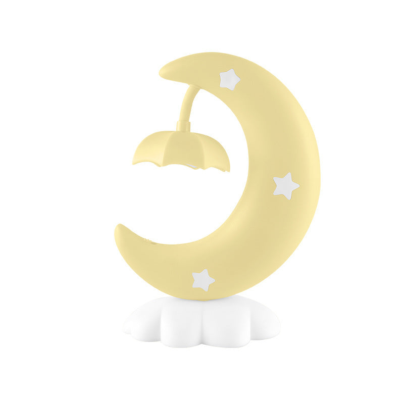 Cartoon Moon Boat Sleep Lamp – Kids Bedside Night Light (Cute Design)