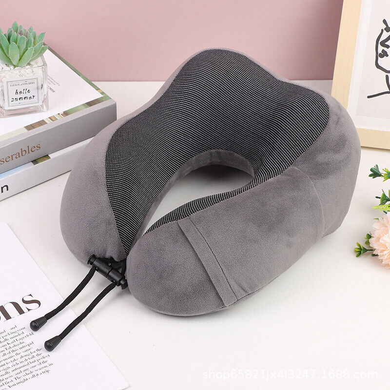 Memory Foam Travel Pillow – Ergonomic Neck Support for Airplane, Car & Train (UK Exclusive)