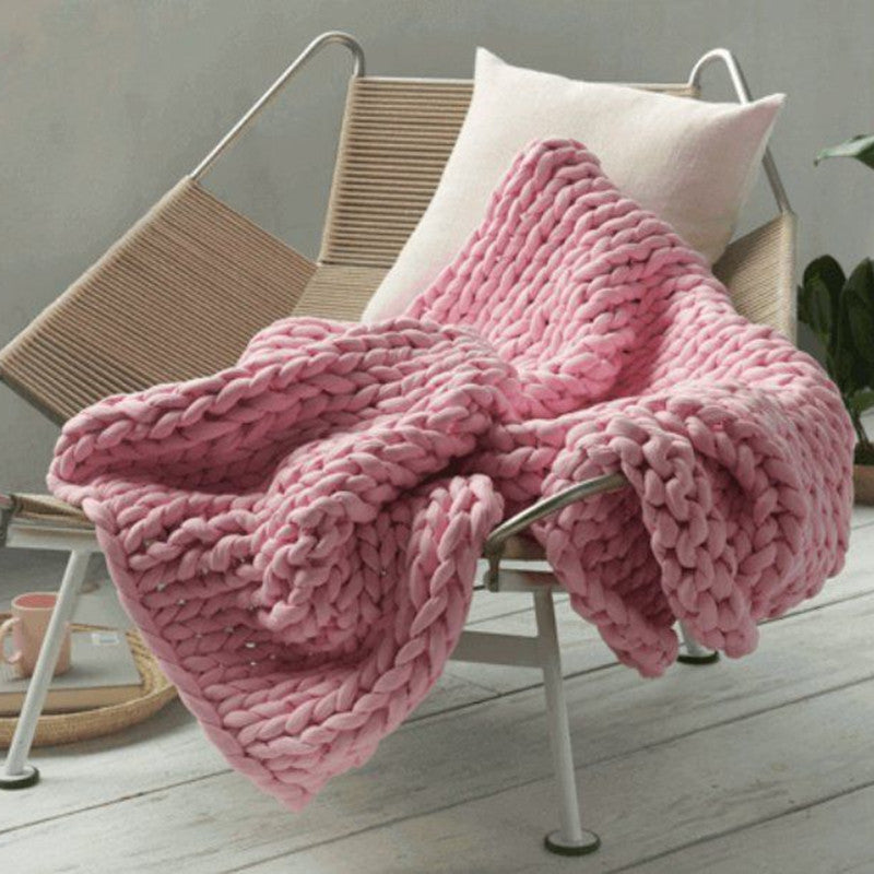 Hand-Woven Weighted Gravity Blanket – Chenille Chunky Knit for Stress Relief