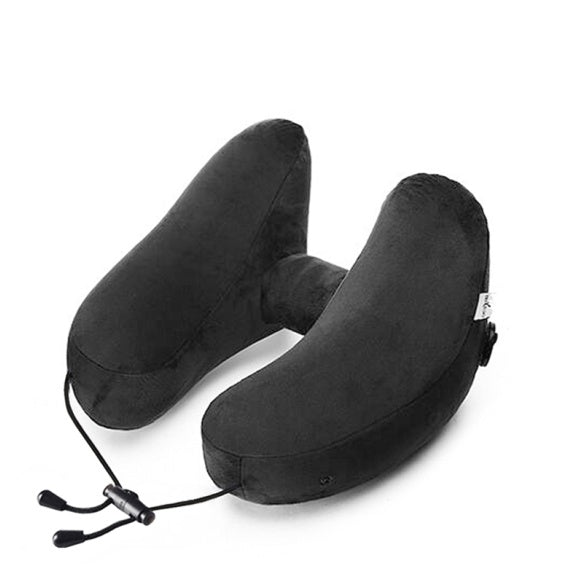 U-Shaped Travel Neck Pillow Set – Inflatable Cushion with Eye Mask & Earplugs (+ Optional Footrest Set)
