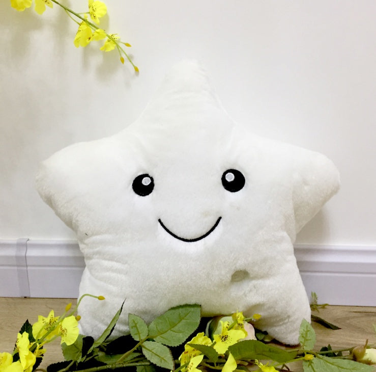 LED Star Plush Pillow – Colorful Light-Up Cushion for Kids & Gifts (34cm)