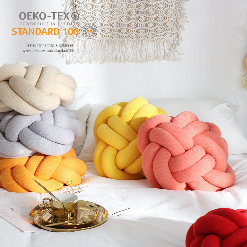 Modern Knot Throw Pillow – Decorative Sofa & Office Nap Cushion
