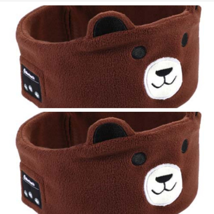 Bluetooth Headset Animal Headband Sleep Mask – Wireless Music & Eye Cover
