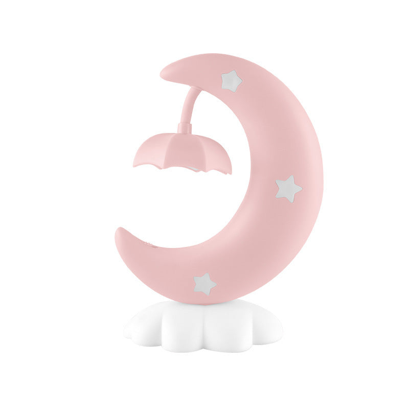 Cartoon Moon Boat Sleep Lamp – Kids Bedside Night Light (Cute Design)