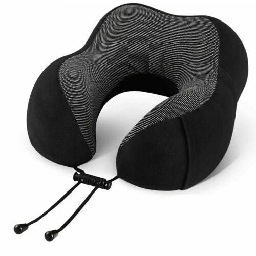 Memory Foam Travel Pillow – Ergonomic Neck Support for Airplane, Car & Train (UK Exclusive)