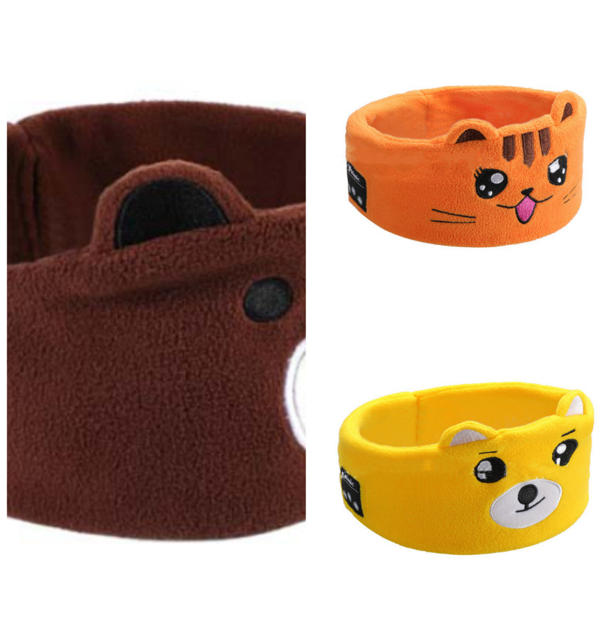 Bluetooth Headset Animal Headband Sleep Mask – Wireless Music & Eye Cover