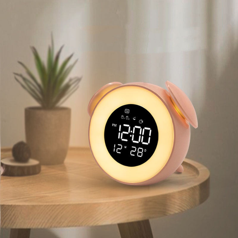 Wireless LED Night Light Alarm Clock – Touch Control Sleep Atmosphere Lamp