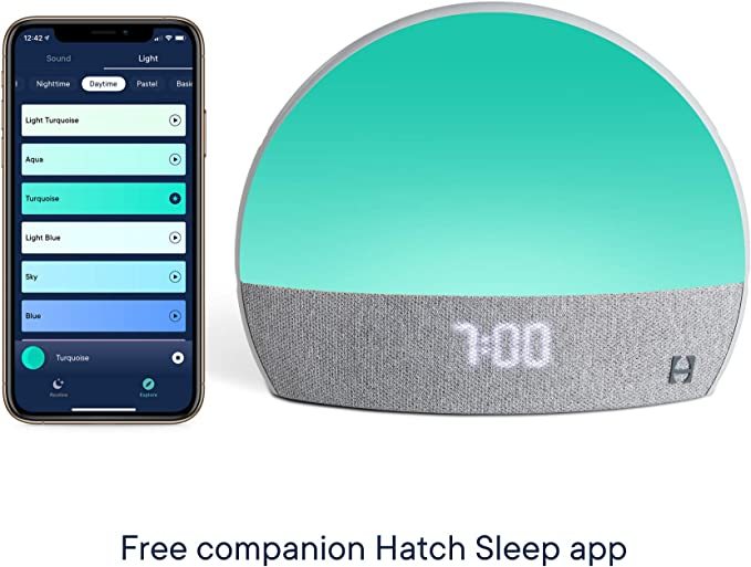 Hatch Restore Smart Sleep Clock – Sunrise Alarm, White Noise & Relaxation Light