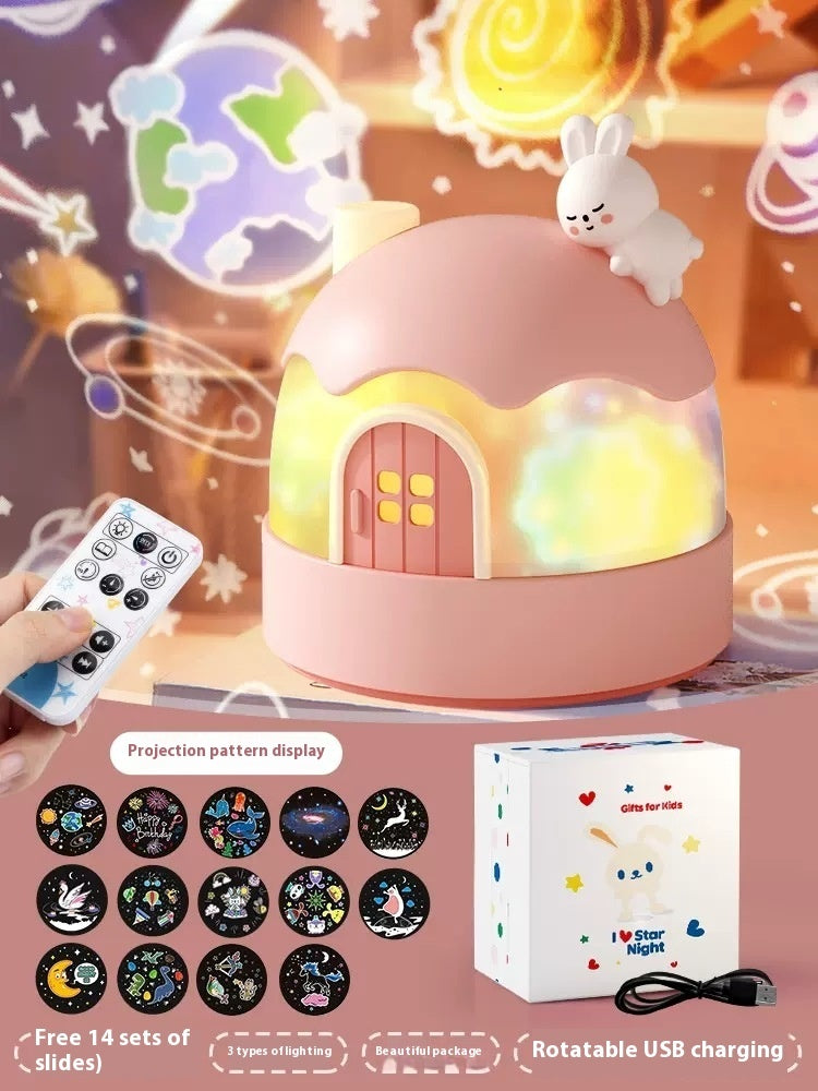 Children’s Star Light Projector – Music Box Night Lamp with 14 Patterns & Remote