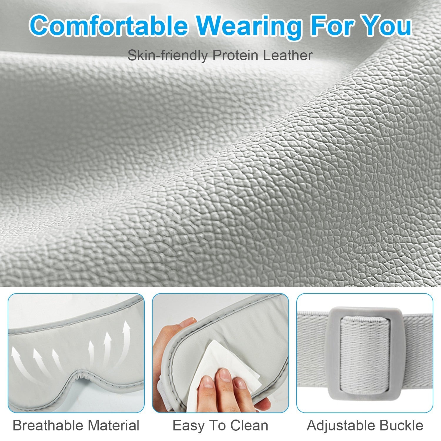 [US Only] Rechargeable Heated Eye Massager – Air Pressure, Vibration & Music (Single Unit)