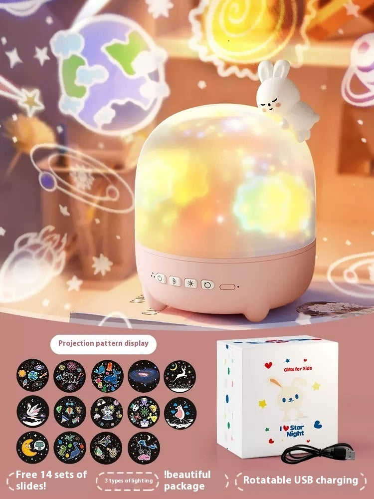 Children’s Star Light Projector – Music Box Night Lamp with 14 Patterns & Remote