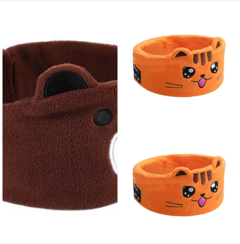 Bluetooth Headset Animal Headband Sleep Mask – Wireless Music & Eye Cover