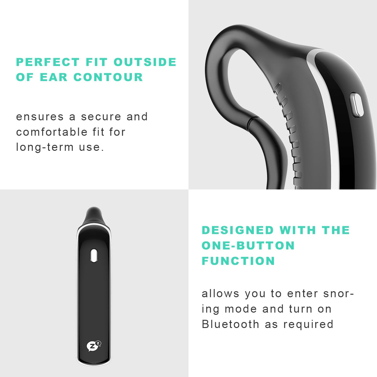 [US Only] Bluetooth Anti-Snoring Device – Smart Earset with Sleep Data Tracking
