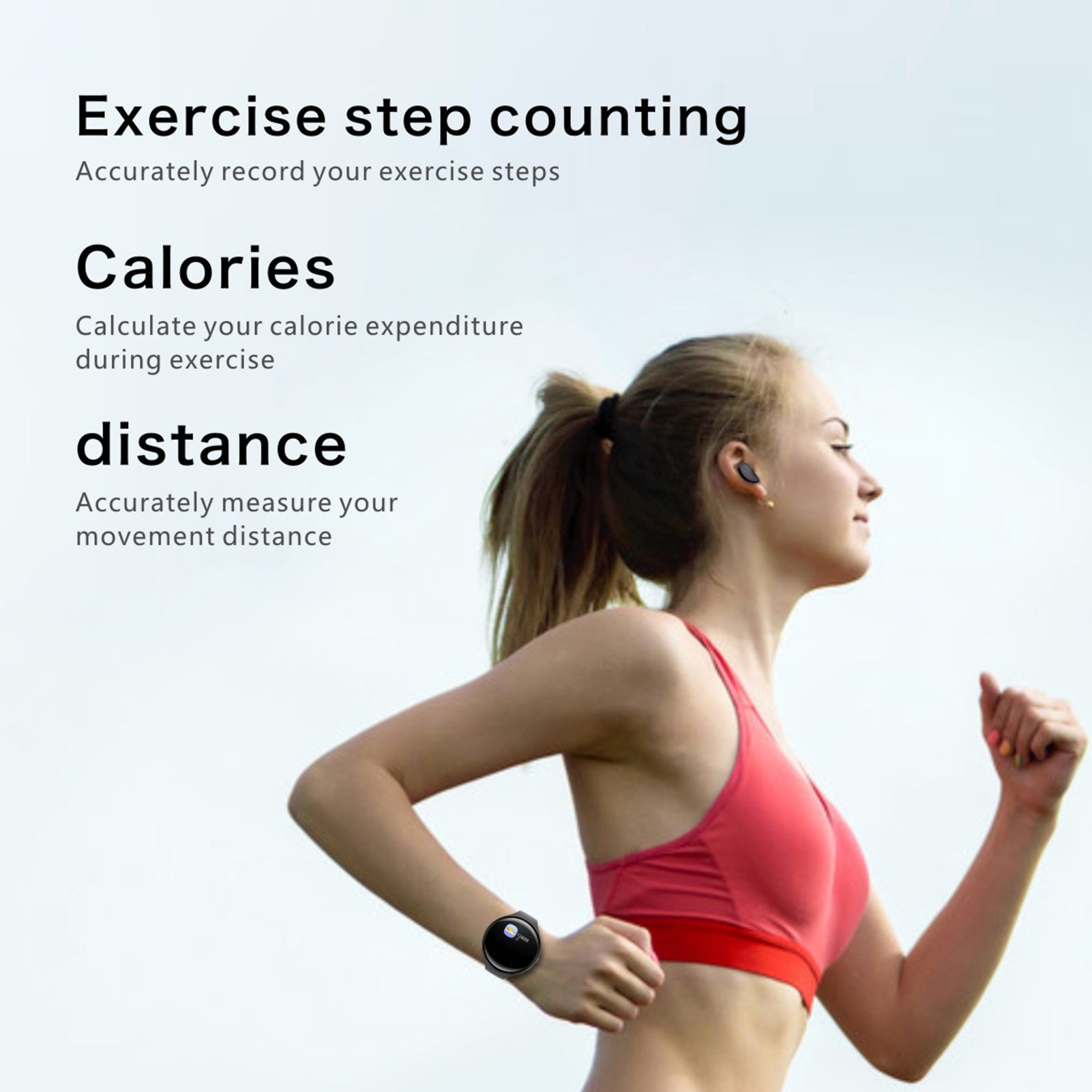 Smart Bracelet & Bluetooth Earbuds Combo – Heart Rate, Sleep Tracking & TWS Music (Black)